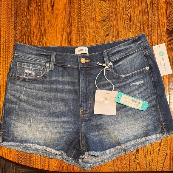 pistola Pants - Pistola Blue Denim Shorts